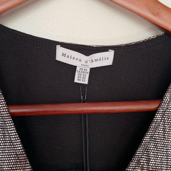 MAISON D’AMELIE PARIS | Shimmery Long Sleeve Blouse Sz XS - Picture 5 of 9